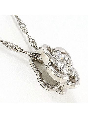 Unbranded Platinum (PT850) Necklace with 0.10ct Diamond, Total Weight 1.9g, 40cm, Like New Condition. (view 2)