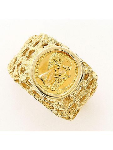 Unbranded K14 14K YG Yellow Gold and K10 10K Ring - Total Weight 4.5g Like New Jewelry (view 1)