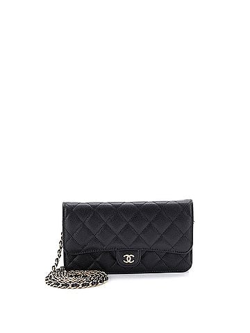 Chanel Classic Flap Phone Holder with Chain Quilted Caviar (view 1)