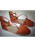 Eileen Fisher 100% Leather Solid Orange Flats Size 7 - photo 10