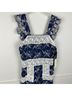 Nightcap 100% Cotton Floral Blue White Jumpsuit Size M - photo 4