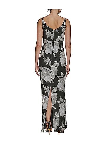 Donna Karan New York Sequin Floral Sheath Cocktail Dress (view 2)
