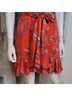 Alexis 100% Polyester 95% Polyester 5% Elastane Floral Multi Color Casual Dress Size XL - photo 5