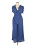 Max Studio Print Blue Jumpsuit Size XL - photo 1