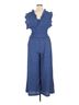 Max Studio Print Blue Jumpsuit Size XL - photo 2