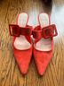 Zara 100% Suede Red Pink Heels Size 8 1/2 - photo 3
