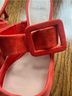 Zara 100% Suede Red Pink Heels Size 8 1/2 - photo 5