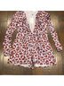 Lovers + Friends 100% Polyester Leopard Print Red Purple Jumpsuit Size L - photo 5