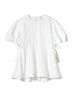 GU 100% Polyester 19% Cotton 81% Polyester White Short Sleeve Blouse Size L - photo 1