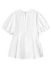 GU 100% Polyester 19% Cotton 81% Polyester White Short Sleeve Blouse Size L - photo 2