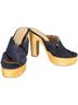 Veronica Beard 100% Suede Floral Solid Brown Blue Mule/Clog Size 9 1/2 - photo 1