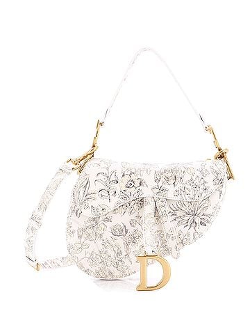 Christian Dior Saddle Handbag with Strap Printed Leather Medium (view 1)