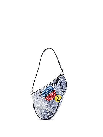 Christian Dior Vintage Saddle Bag Printed Denim Mini (view 1)