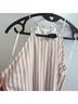 Lulus 80% Polyester 20% Cotton 100% Cotton Stripes Tan White Casual Dress Size L - photo 5