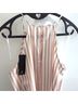 Lulus 80% Polyester 20% Cotton 100% Cotton Stripes Tan White Casual Dress Size L - photo 8