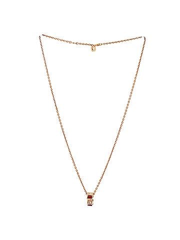 Bvlgari Serpenti Viper Pendant Necklace 18K Rose Gold with Carnelian and Diamonds (view 2)