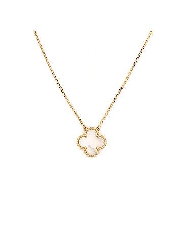 Van Cleef & Arpels Vintage Alhambra Pendant Necklace 18K Yellow Gold and Mother of Pearl (view 1)