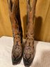 Corral Boots 100% Leather Brown Black Boots Size 6 - photo 7