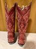 Corral Boots 100% Leather Red Boots Size 7 - photo 4