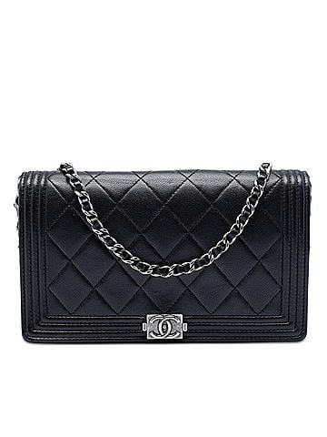 Chanel Quilted Lambskin Boy Wallet On Chain (view 1)