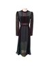 Self-Portrait 100% Polyester 100% Viscose Green Black Cocktail Dress Size 6 - photo 1