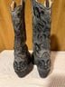 Corral Boots 100% Leather Gray Black Boots Size 7 1/2 - photo 5