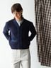 Caron Callahan 100% Wool Blue Wool Cardigan Size S - photo 4