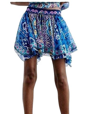 Zara asymmetrical boho lined Casual Skirt (view 1)