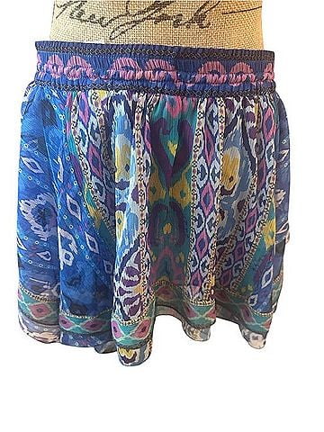 Zara asymmetrical boho lined Casual Skirt (view 2)