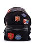 Saint Laurent 100% Canvas Plain Black Multi Color City Backpack Patch Embellished Canvas Medium One size - photo 1