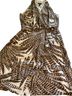 Ralph Lauren 100% Polyester Tropical Ivory Brown Cocktail Dress Size 16 - photo 1