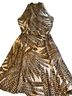 Ralph Lauren 100% Polyester Tropical Ivory Brown Cocktail Dress Size 16 - photo 2