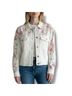 Anthropologie 100% Cotton Floral White Denim Jacket Size S - photo 4