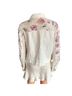 Anthropologie 100% Cotton Floral White Denim Jacket Size S - photo 2