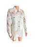 Anthropologie 100% Cotton Floral White Denim Jacket Size S - photo 8