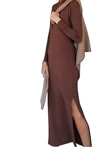 Daily Practice By Anthropologie Slim V Neck Ribbed Dress Casual Dress (view 1)