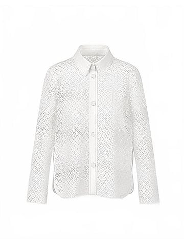 Marc Cain Andalusian Breeze Knit Shirt Blouse in Off-White (view 2)