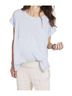 Hatch Solid Blue Linen Circle Short Sleeve Tee in Cloud Blue Size XS - photo 2
