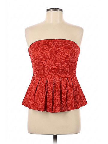Sugarlips Women's Arielle Jacquard Peplum Top in Burgundy (view 1)