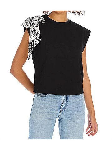 Allison Arlo Muscle Tee in Black (view 2)