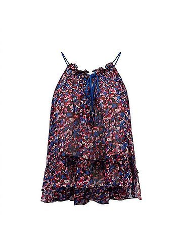 Isabel Marant Women's Fabino Top in Pink/Blue (view 1)