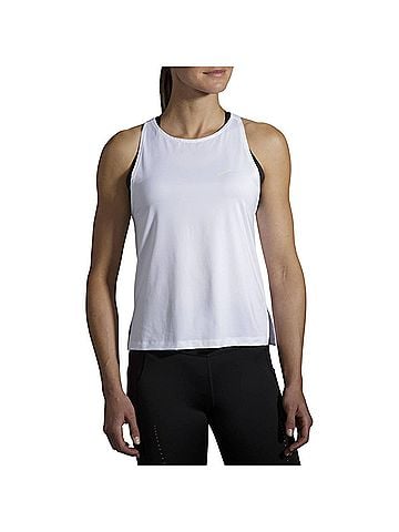 Brooks Women's Sprint Free Tank Top in White (view 2)