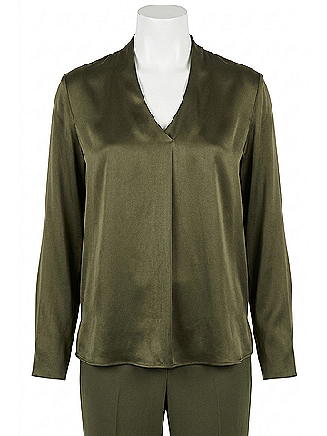 Joseph Ribkoff Satin Straight Top in Java (view 1)