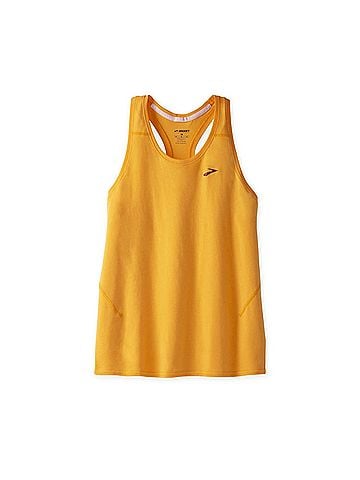 Brooks Women's Distance Tank 2.0 Top in Heather Sun Glow (view 1)