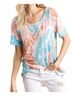 Bibi Pink Mint Tie Dye Top in Pink Size S - photo 4