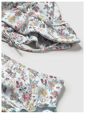 Mayoral Girl's Bathing Suit Set With Hat in Multi (view 2)