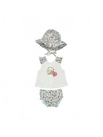 Mayoral Girl's Bathing Suit Set With Hat in Multi (view 1)