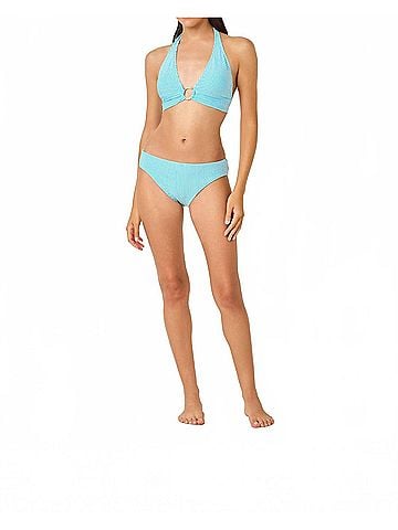 Lilly Pulitzer Ketos Halter Bikini Top in Capri Blue Seersucker Stripe (view 2)