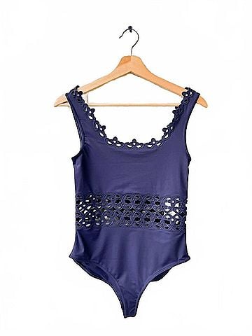 Sea New York Leila Eyelet One Piece in Navy (view 1)