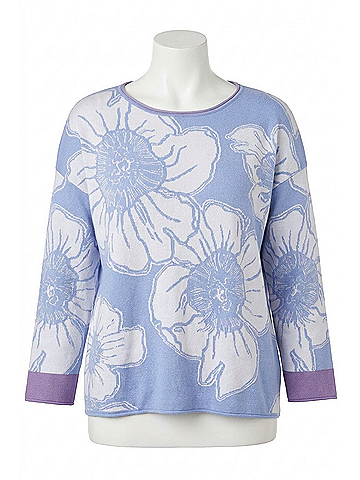 Habitat In Bloom Jacquard Sweater in Hydrangea (view 1)